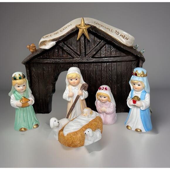 House of Lloyd Nativity Set Christmas Around The World 1992 Children Creche - Picture 1 of 5